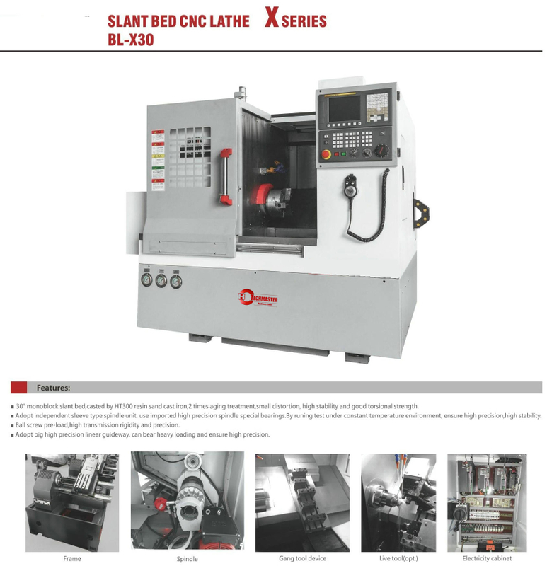 .BL-X30 Tornos CNC com cama inclinada