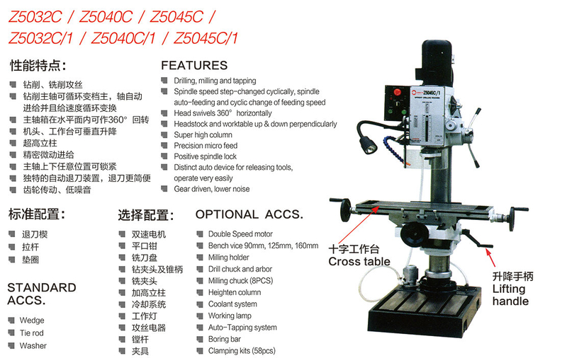 MESA DE TRABALHO TRANSVERSAL Z5032C -Z5040C-Z5045C