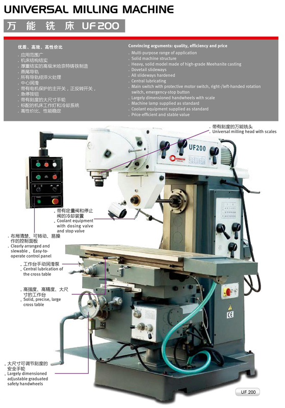 MÁQUINA DE MOAGEM UNIVERSAL UF200