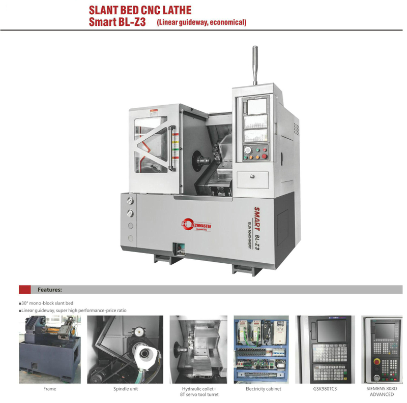 Torno CNC inteligente com cama inclinada BL-Z3