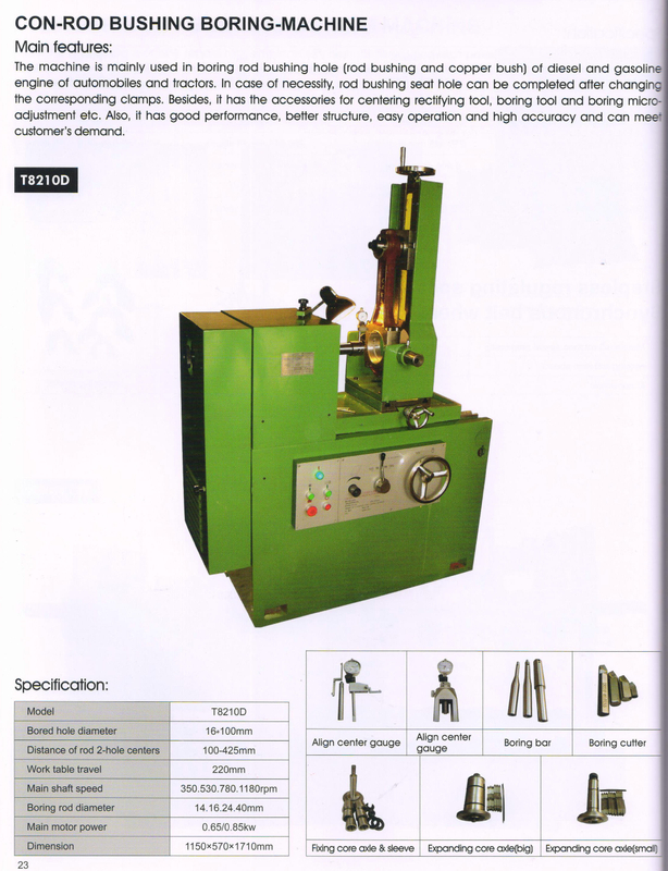 BROCA DE BUCHA DE CON-ROD - MÁQUINA T8210D