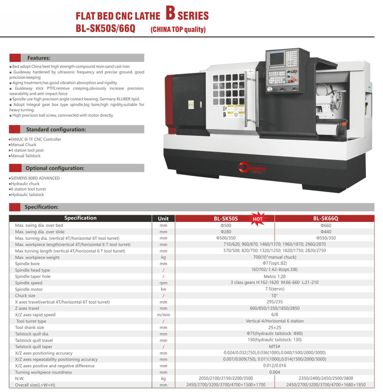 Torno CNC de mesa plana BL-SK50S 66Q BL-HK63B 80B