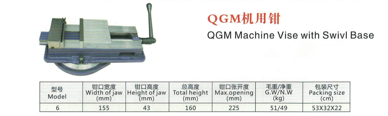 VISTA DE MÁQUINA QGM COM BASE GIRATÓRIA