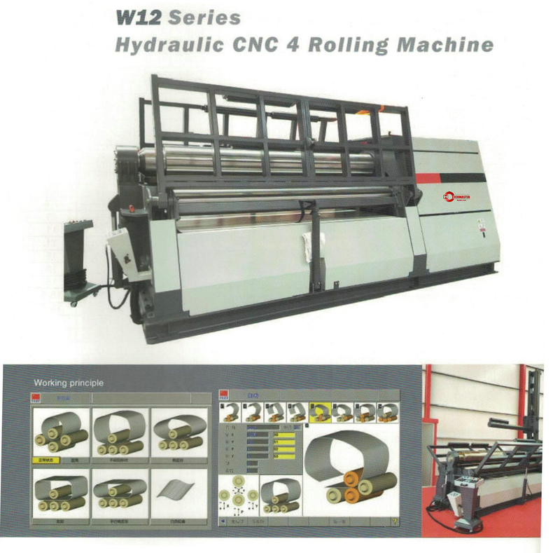 SÉRIE W12 MÁQUINA DE ROLAGEM HIDRÁULICA CNC 4