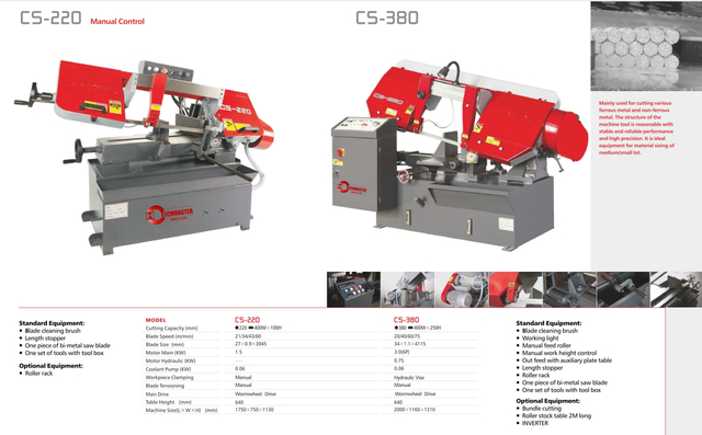 CS Série CS PIVOT Ban semi-automática SW CS220-CS380