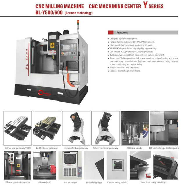Centro de usinagem CNC CNC BL-Y500 600 CNC