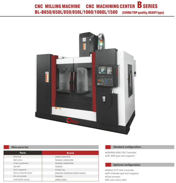 BL-B650 650L 850 850L 1060 1060L 1580 CNC CNC CENTRO DE MAVIMINAÇÃO CNC 