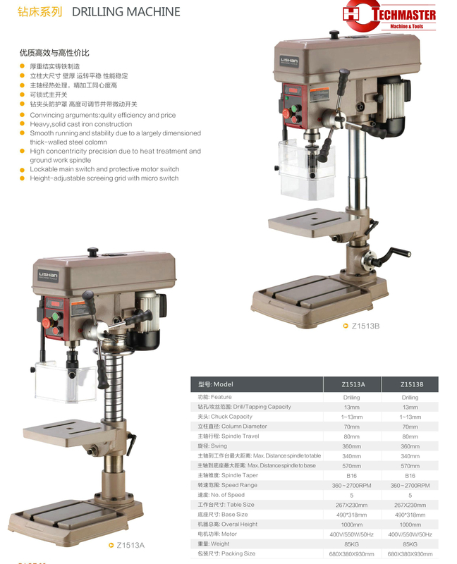Máquina de perfuração Z1513A-Z1513B
