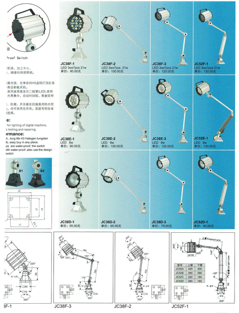 Luzes de halogênio JC38