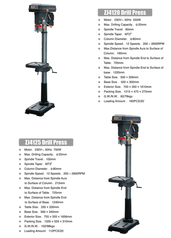 ZJ Série Drill Press ZJ4120-ZJ4125