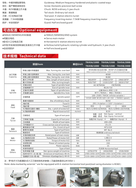 TK45A-TK45B PRECISÃO CNC TIRO 