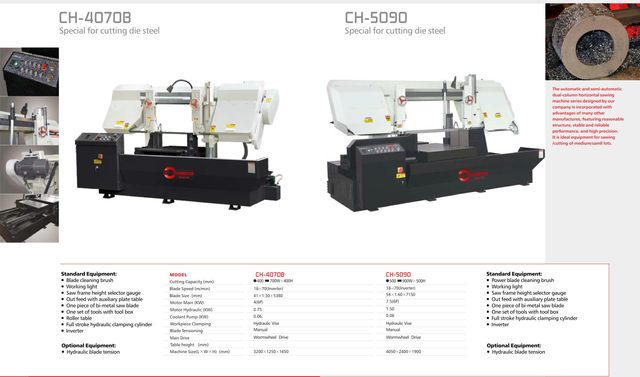 CH série dupla de coluna dupla serras de banda automática CH4070B-CH5090