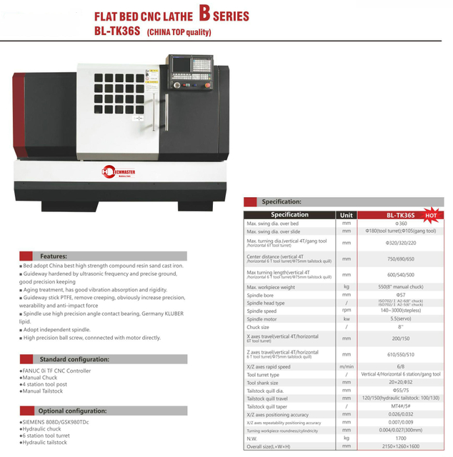 .Bl-H6180 BL-TK36S CAMPA CNC PLATE CNC
