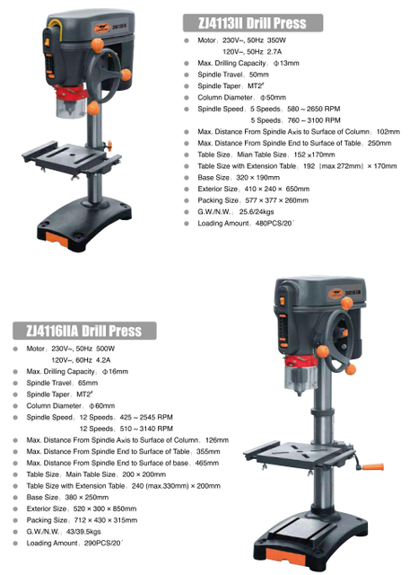ZJ Série Drill Press ZJ4113ii-ZJ4116ii