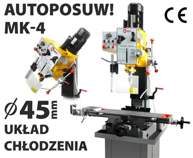 Máquina de perfuração totalmente industrial Auto da cabeça - Máquina de perfuração e moagem de alimentação ZX 7045B