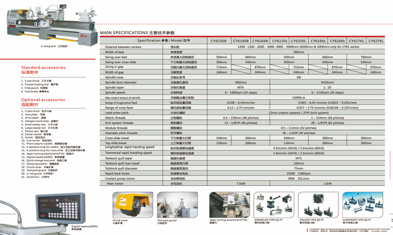Torno horizontal Cy6250B-CY6266B-CY6276L