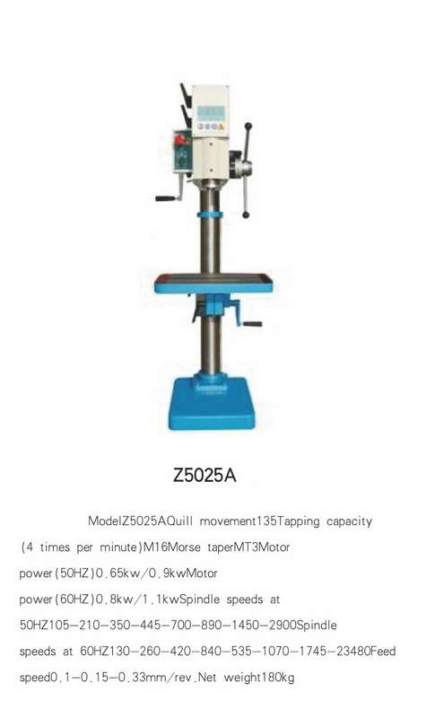 Máquina de perfuração vertical Z5025A