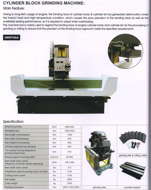 Máquina de moagem de blocos de cilindro 3m9740a