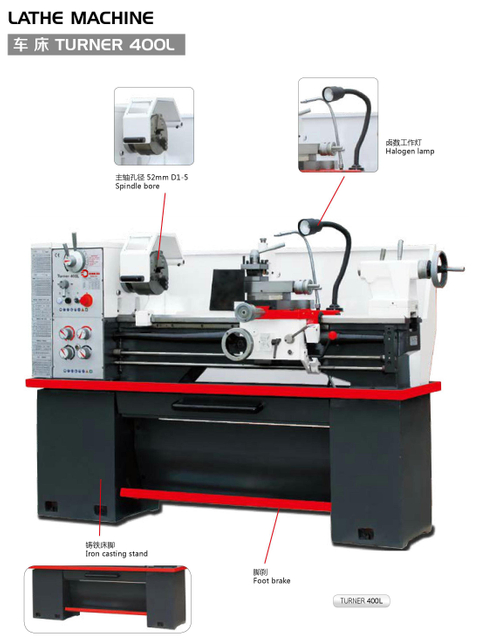 Turner400l da máquina do torno