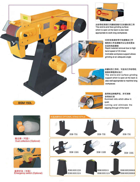 Série BSM da lixadeira de correia 