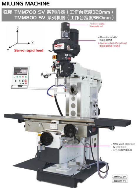 Máquina de moagem pesada TMM700SV-TMM800SV