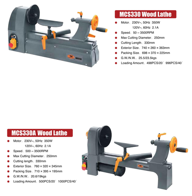 Torno de madeira MCS330A