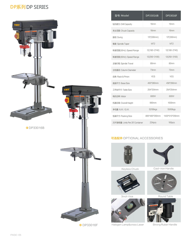 DP Série Drill Press Dp33016b-Dp33016f
