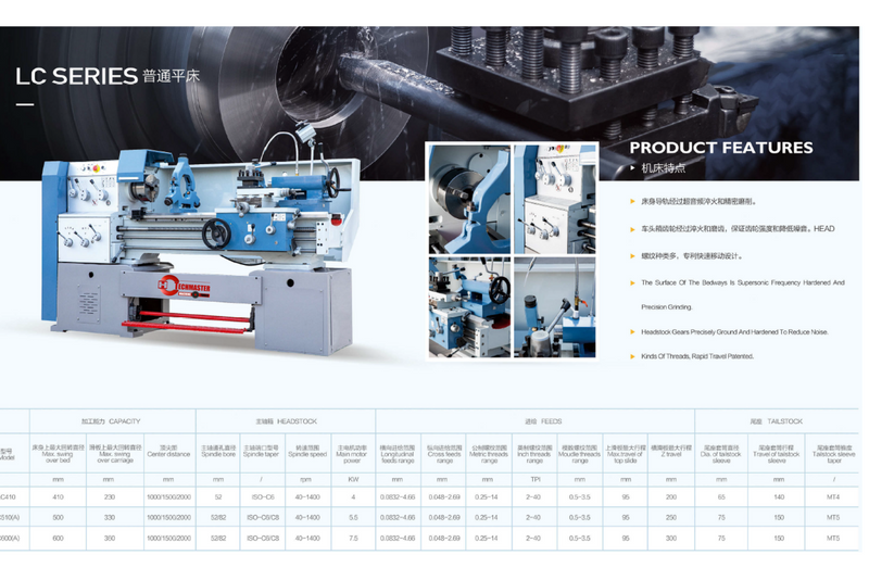 Torno do motor LC410 52mm Fusado de furo de cabeça engrenagem torneira