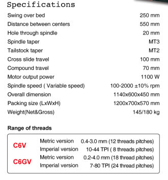 C6V Variável Topbench Torno 