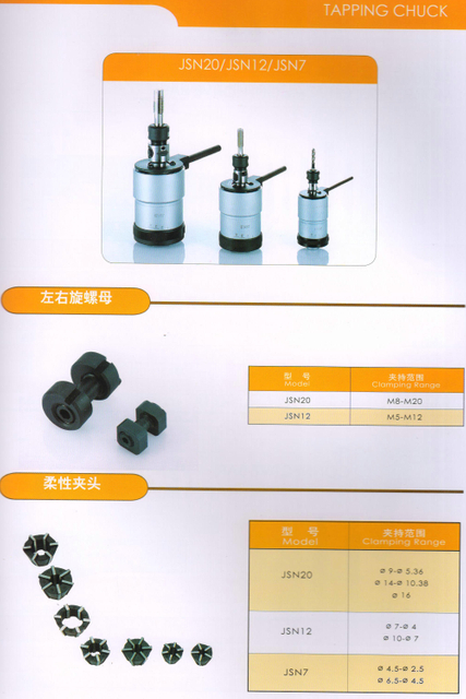 Série JSN reversível tocando mandril