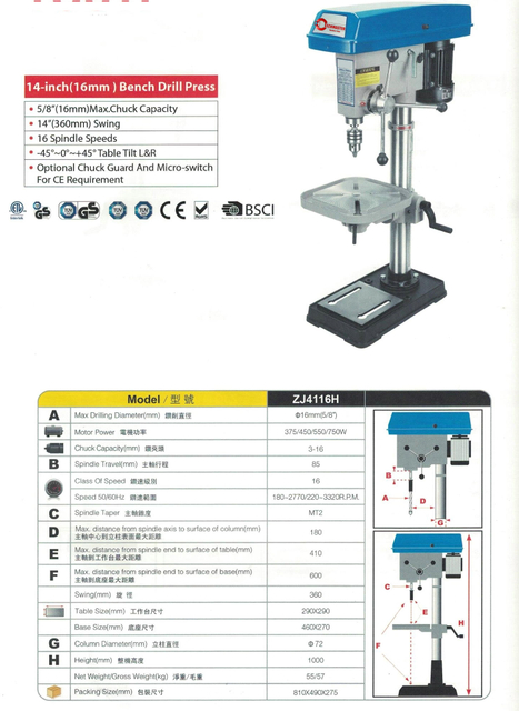 Pressione a broca ZJ4116H