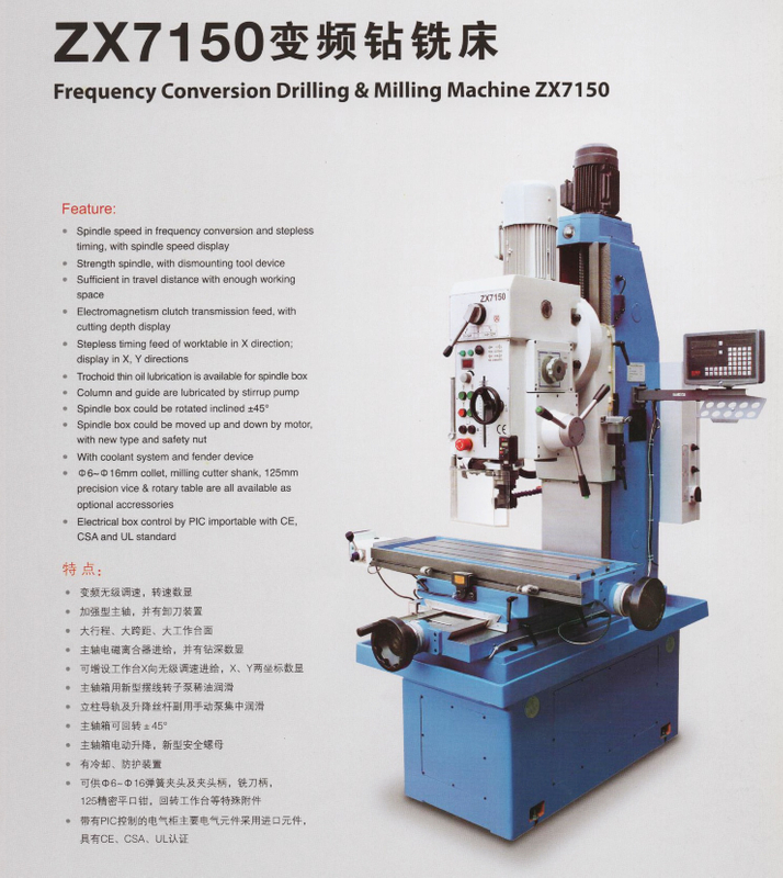 Máquina de perfuração e moagem ZX7150