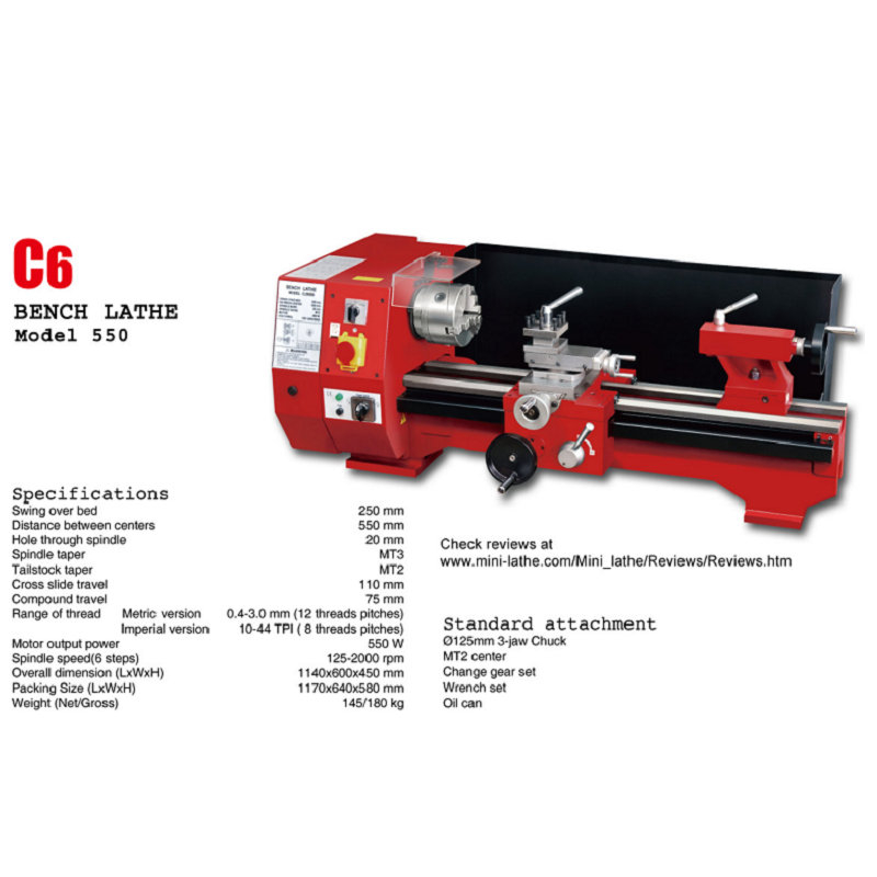 C6 Belt Drive Topbench Torno 