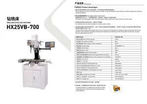 Máquina de perfuração e moagem BF25VB-700