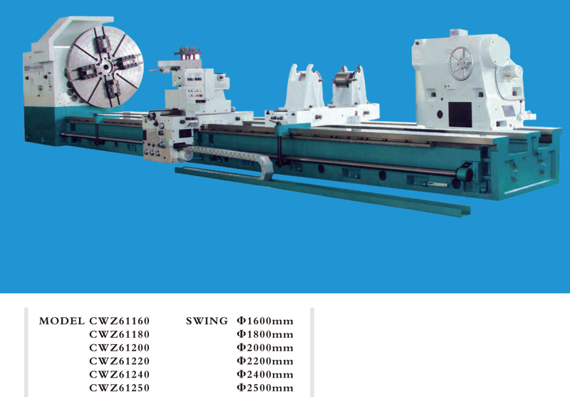 Torno de serviço pesado CWZ61160-CW61180-CWZ61200-CWZ61220-CWZ61240-CWZ61250
