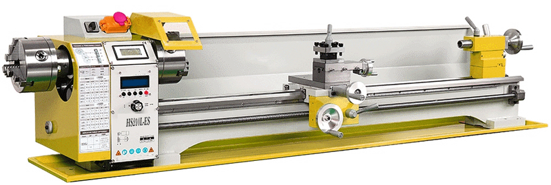 HS210L-ES 1000mm Auto esquerda e direita, fazendo mini torno de metal CNC com duas cabeças de chuck