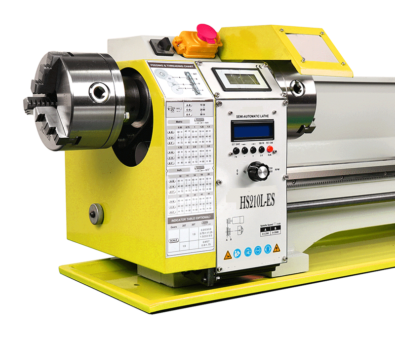 HS210L-ES 1000mm Auto esquerda e direita, fazendo mini torno de metal CNC com duas cabeças de chuck