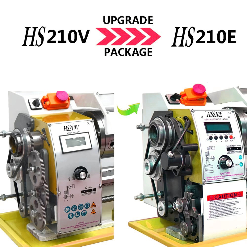 HS210E Auto esquerda e direita Trebo que faz mini -torno de metal CNC