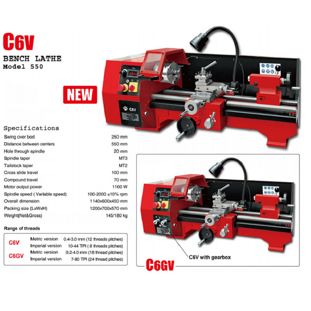 C6GV Variável Torno Topbench 