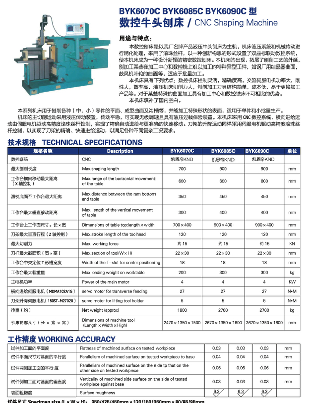 Máquina de modelagem CNC BYK6070C-BYK6085C-BYK6090C