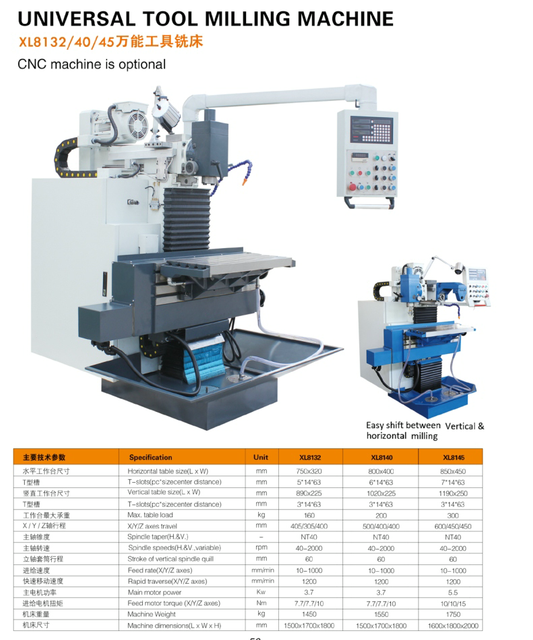 Máquina de moagem de ferramentas XL8132