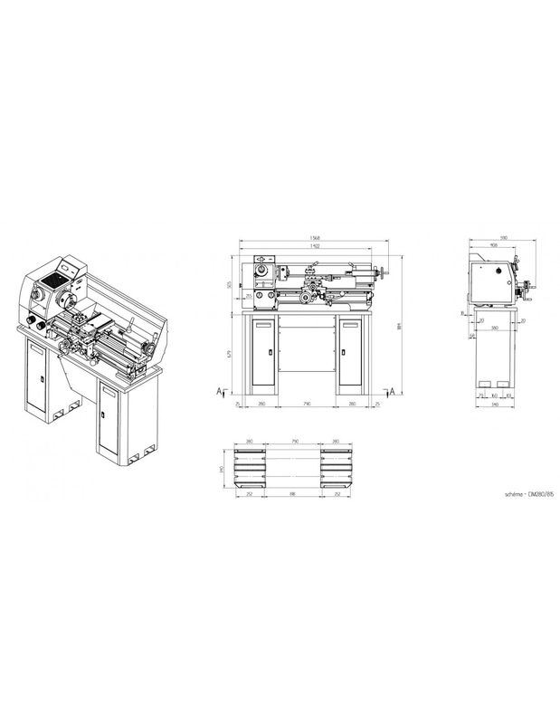 Torno de bancada CQ6128 x610