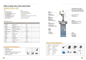 Máquina de perfuração e moagem 18V-500