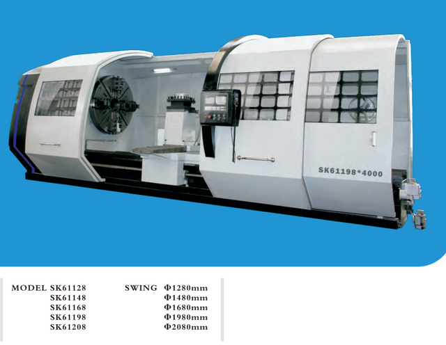 Torno CNC de 10 toneladas SKQ61100-SKQ61125-SKQ61140-SQK61160