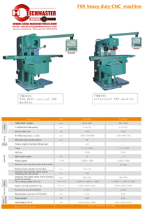 Máquina de moagem do tipo de joelho CNC FXK FXK5045; FXK6045