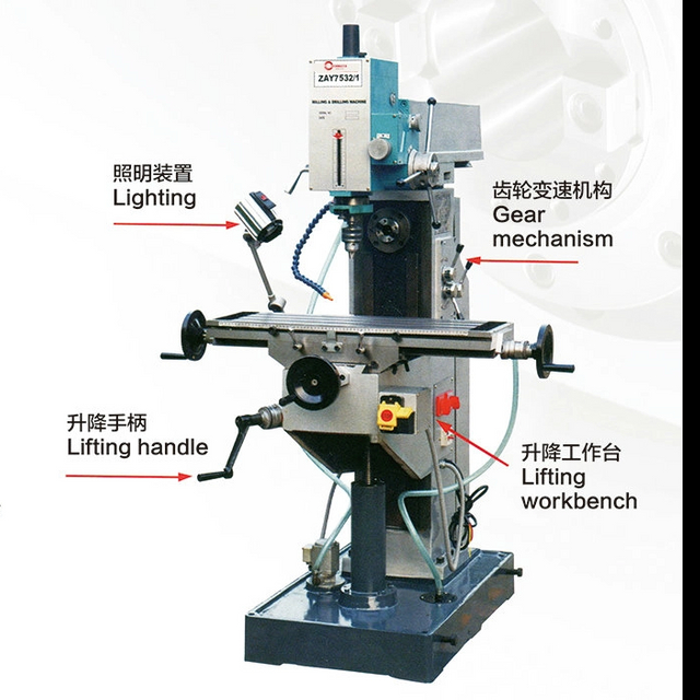 Alterar a velocidade automática Alterar ciclicamente vertical e horizontal Máquina de moagem de fresagem de moagem Zay7532/1 --- Zay75550/1