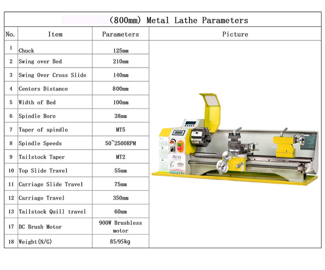 HC210ESX800 Auto esquerdo e direita Trequeamento fabricando mini -torno de metal CNC