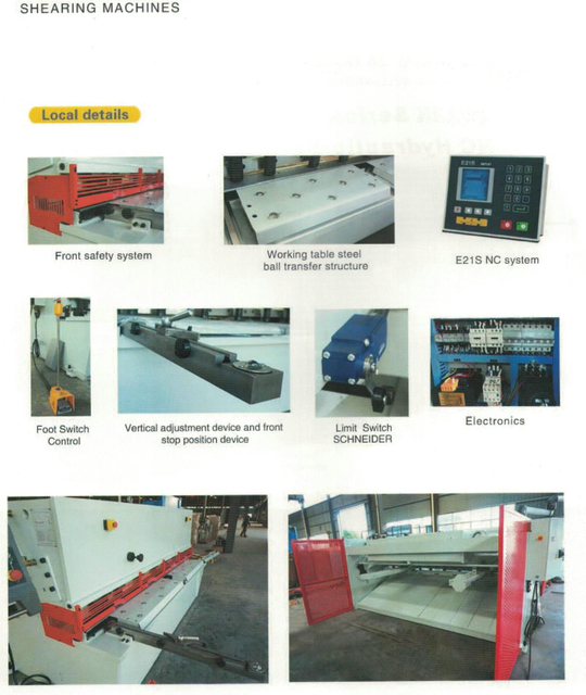 Série QC12K NC Sisão de feixe de balanço hidráulico