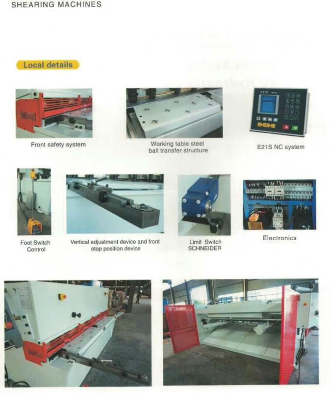 Série QC12K NC Sisão de feixe de balanço hidráulico