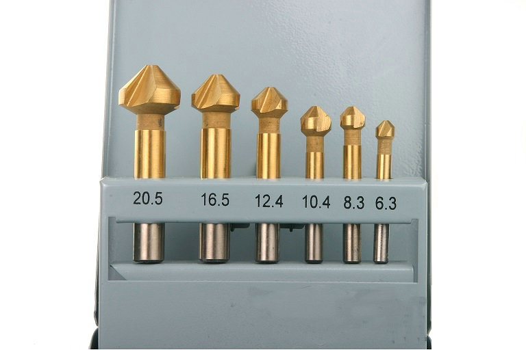 6 Delige HSS - Tin Verzinkfrezenset